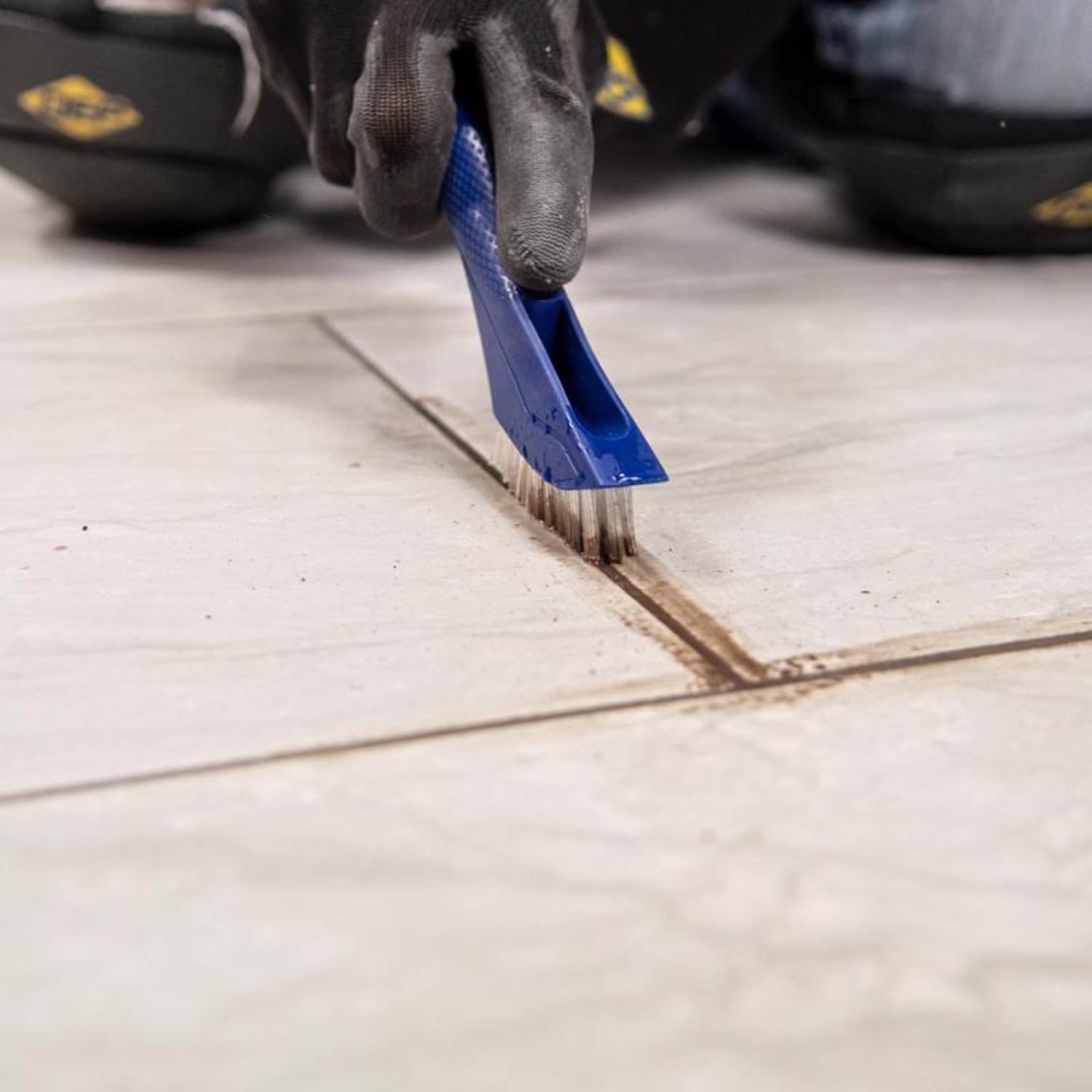 QEP 20842 Blue Plastic Comfort Grip Grout & Tile Cleaning Brush 8 H x 1.8 W in.