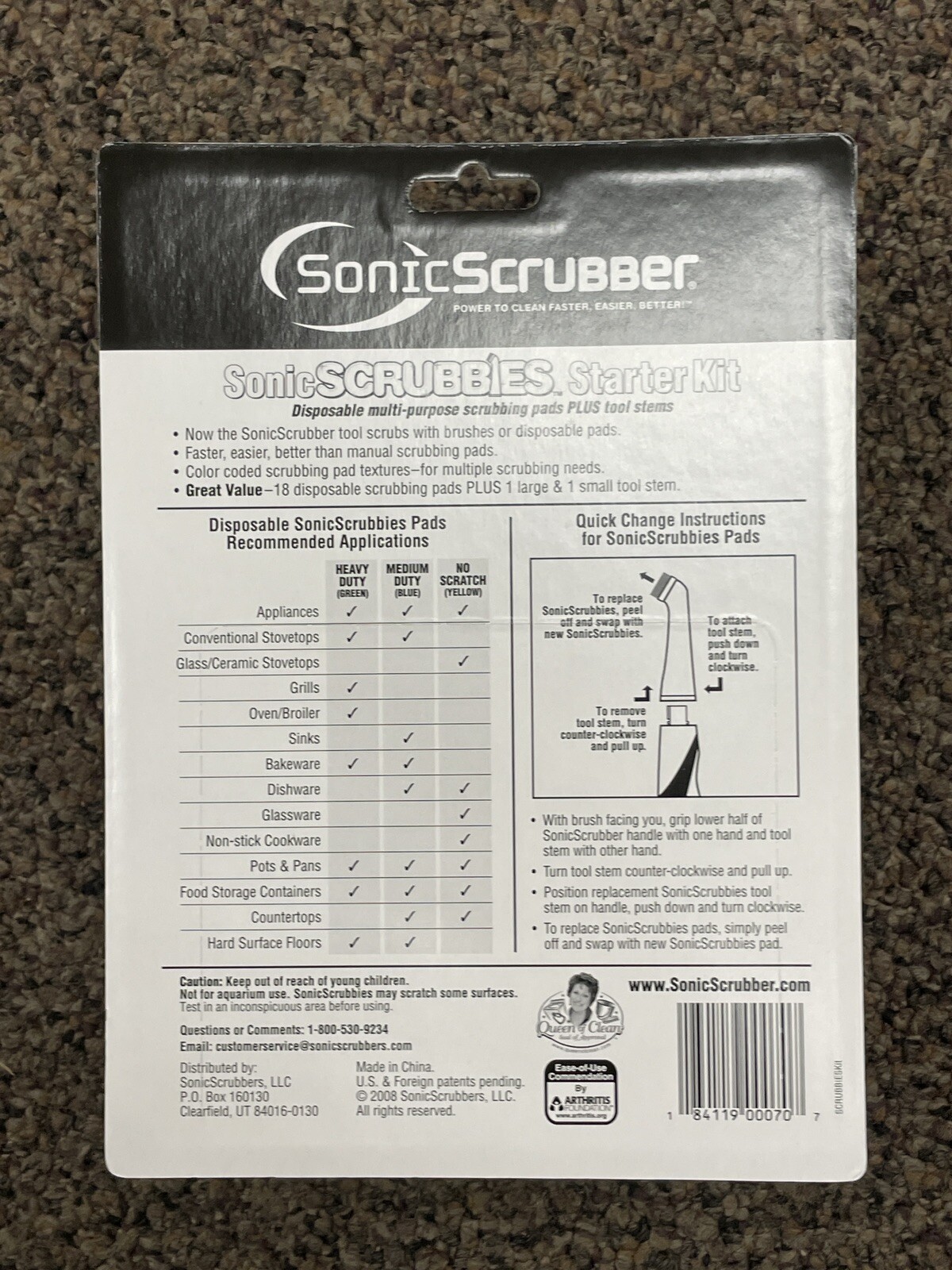 6 Sonic Scrubber Brushes Scrubbies Refills Starter Kit Kitchen & Household