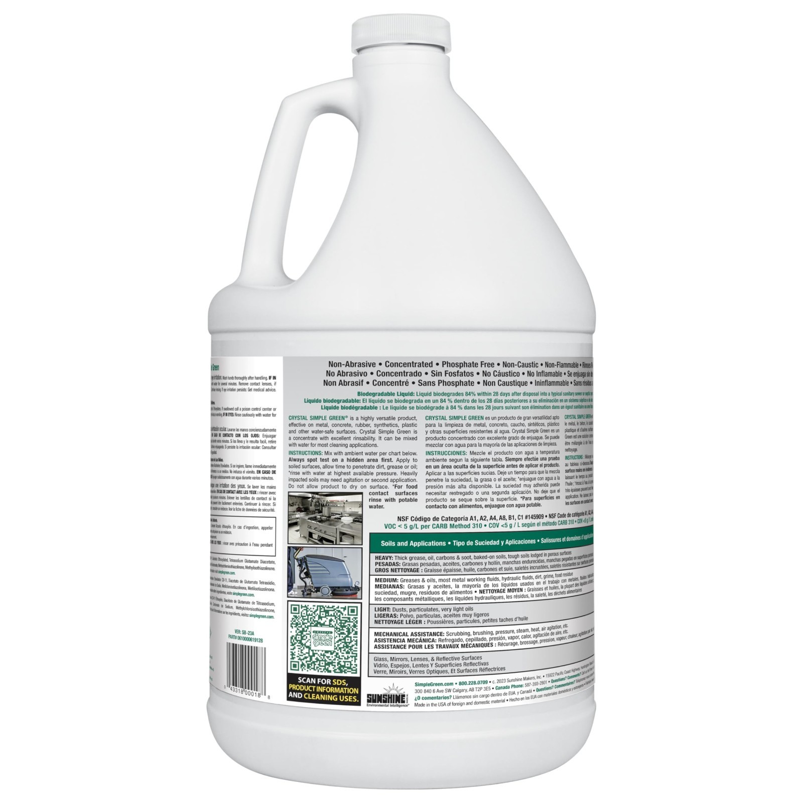 Industrial Cleaner Degreaser 1 Gallon Bottle – Heavy Duty, Non-Toxic, Multi-Surf