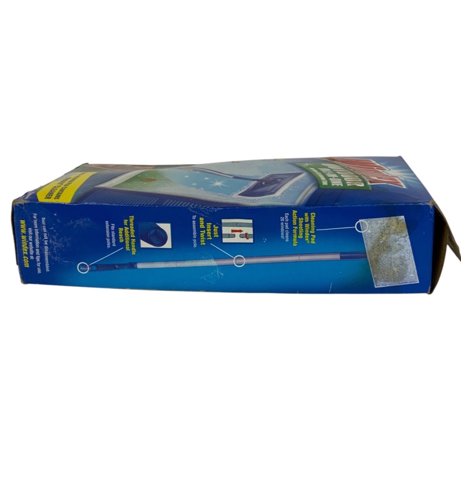 Windex Outdoor All-In-One Glass Cleaning Tool Kit With Handle Pads 2010 Open Box
