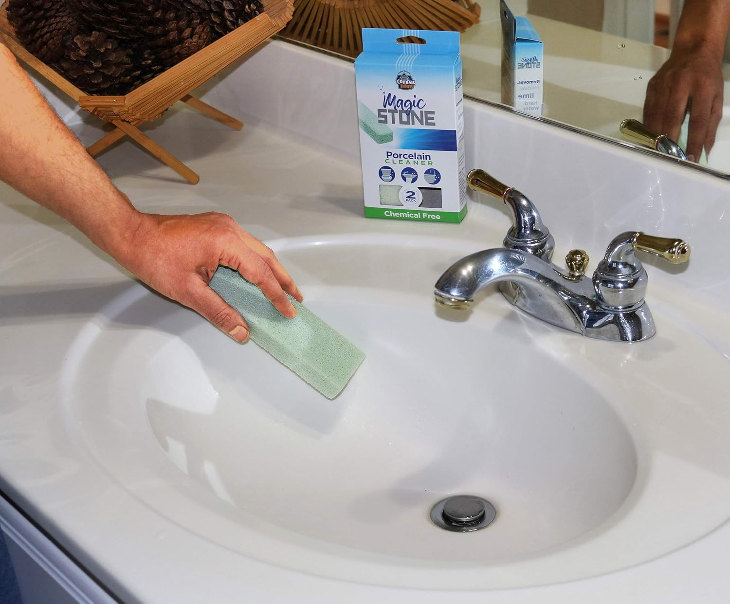 Magic-Stone Porcelain Cleaning Stick – Toilet Bowl Cleaner, Handy Toilet Cleaner