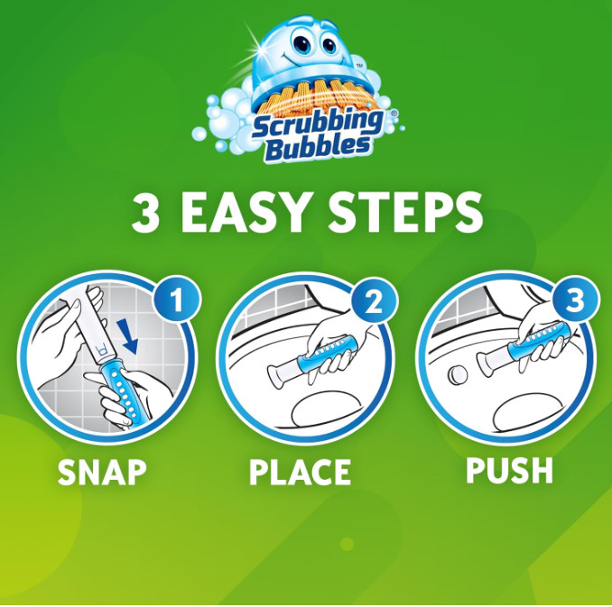 Scrubbing Bubbles Fresh Gel Toilet Bowl Cleaning Stamps, Helps Keep Toilet Clean