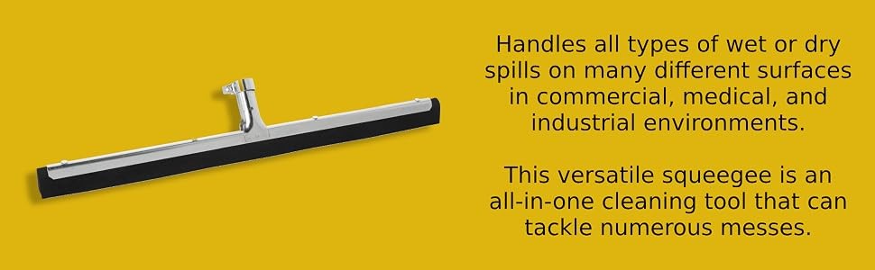 Commercial Standard Floor Squeegee, 18-inch Dual Moss, Black, FG9C2600BLA