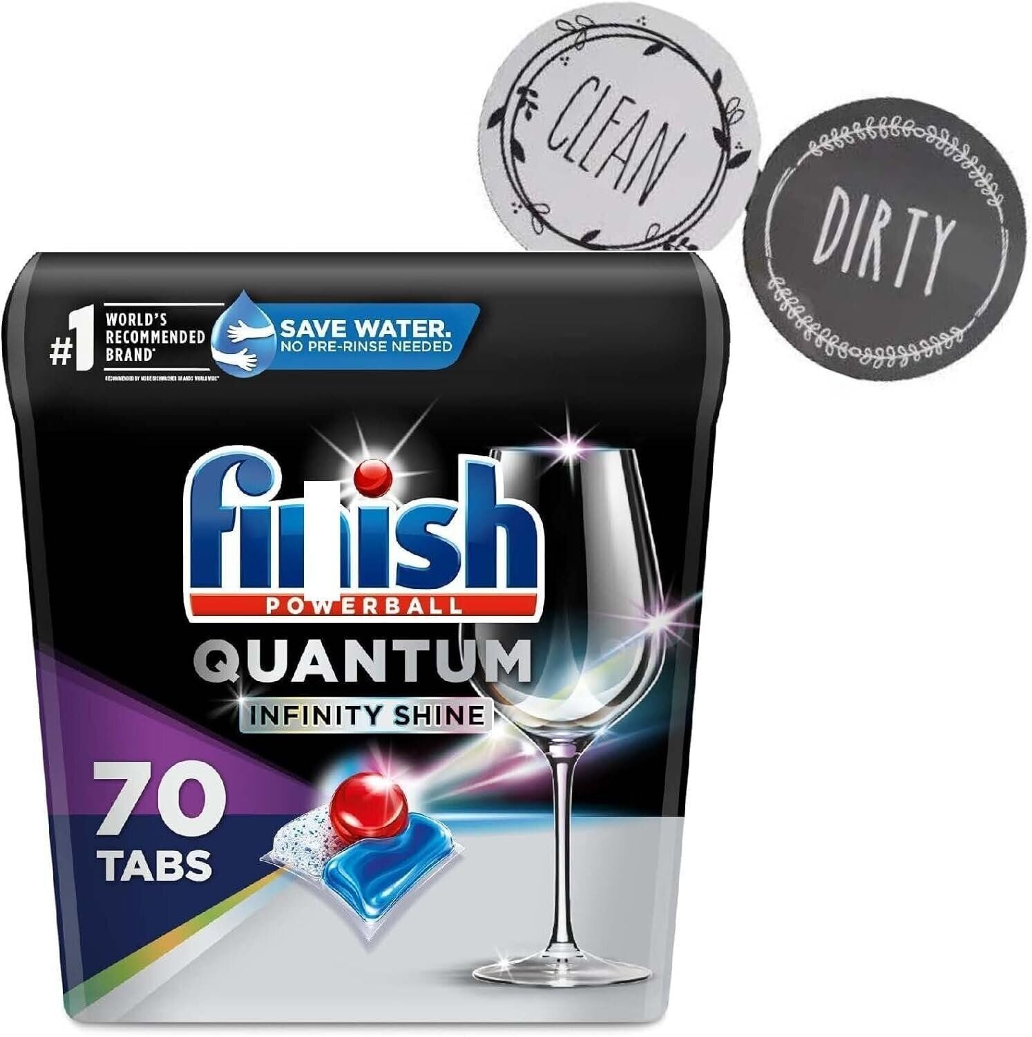 Dishwasher tabs Quantum Infinity Shine – Dishwasher Detergent – Powerball -…