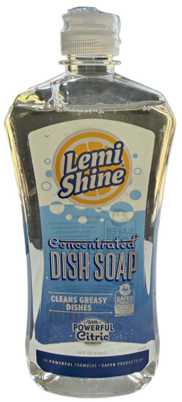 Lemi Shine Concentrated Dish Soap 22 oz. Powerful Citric Extracts Grease Cutter