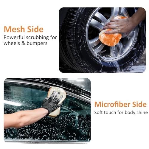 9Pcs Car Wash Detailing Kit Cleaning Kits,with Wash Mitt Wax Orange 9pcs