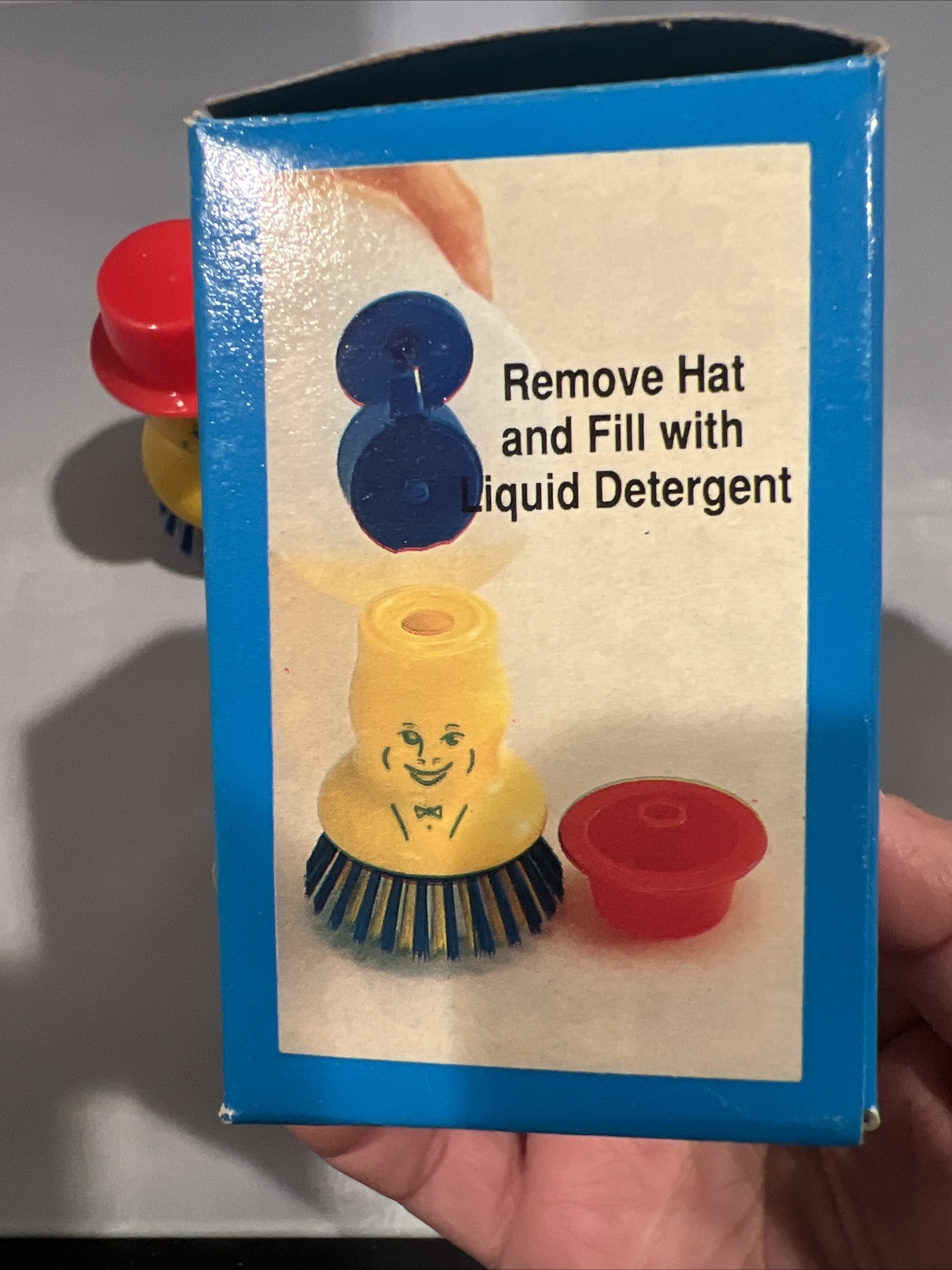 Mr. Scrub Refillable Pan Cleaner Scrubber Vintage Red Hat Yellow Face Taiwan