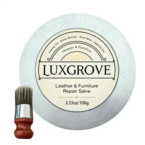 LUXGROVE Wood Finish Restorer | Portable Cleaner Cream with Brush | Cabinet And