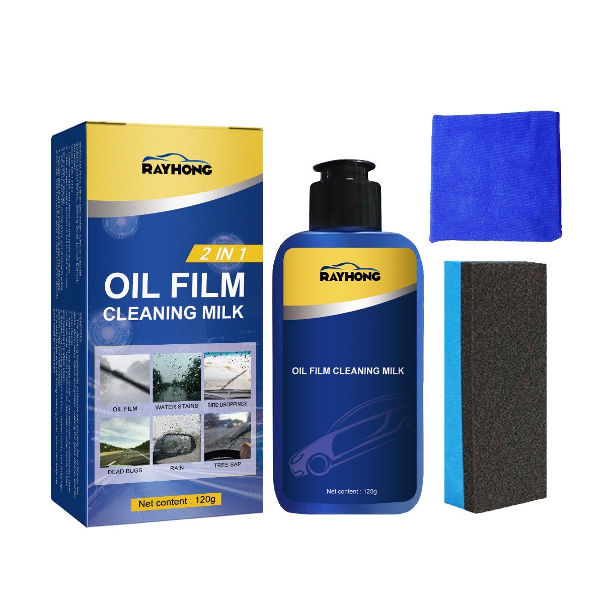 Car Windscreen Glass Cleaner Degreaser Removes Stubborn Grease Water Stains