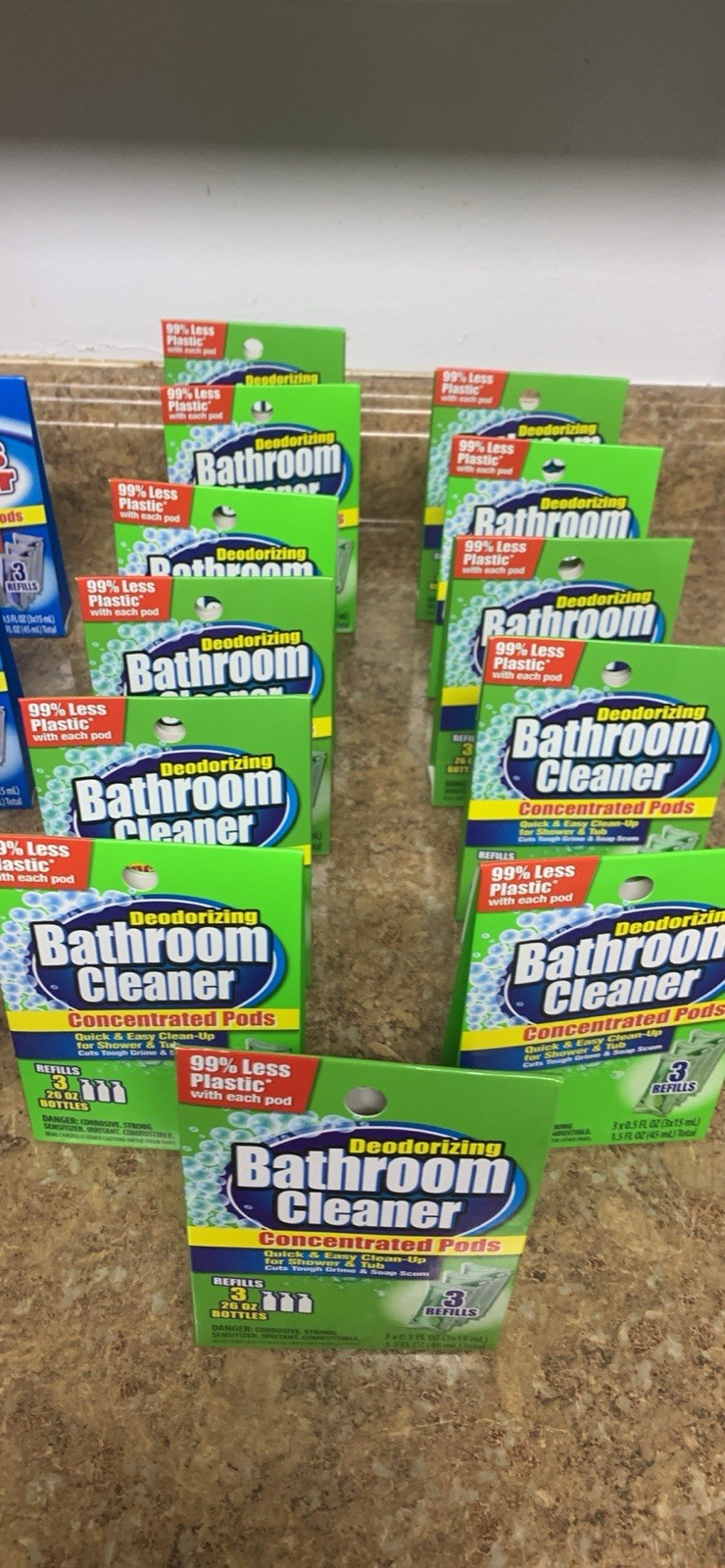 Bathroom Glass Cleaner & Deodorizing Concentrated Pods Refills 3-Pack 1.5 fl oz