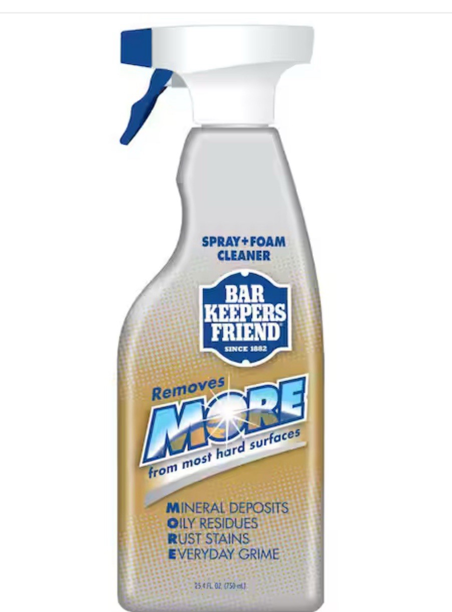 Bar Keepers Friend More all purpose cleaner Spray and Foam Cleaner 25oz + towel
