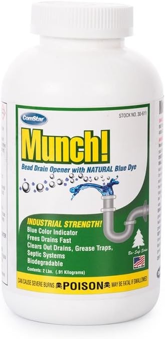 ComStar Munch 2 lb Industrial Drain Opener for Clogged & Slow Drains