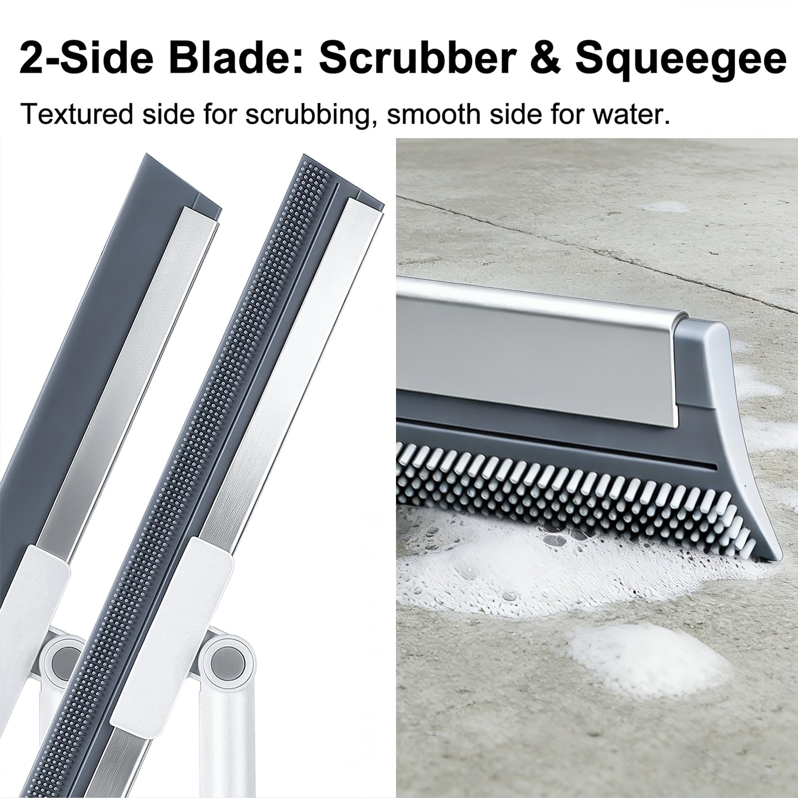 Purexa 20” Large Floor Squeegee for Concrete Floor with 51”58” Telescoping…