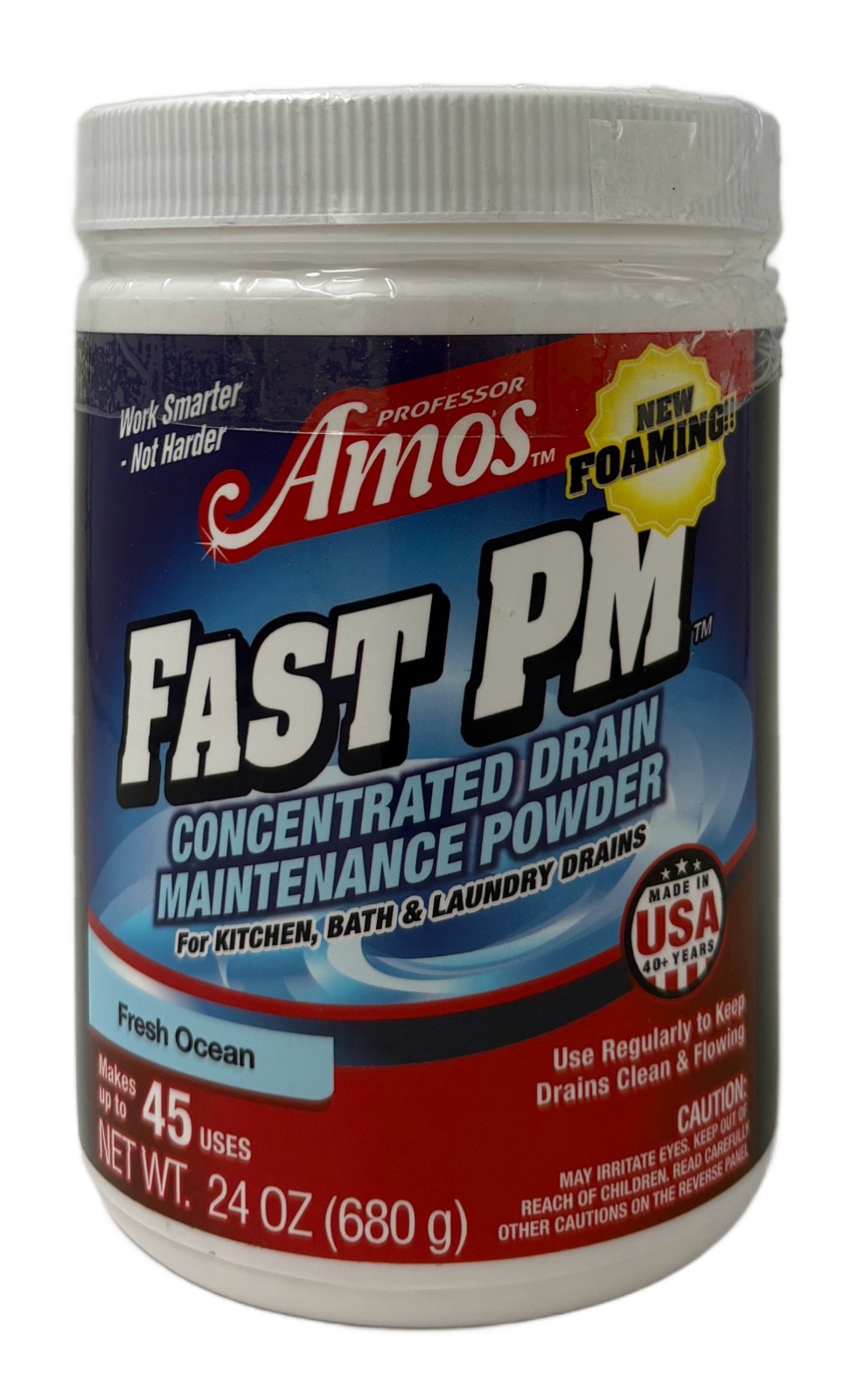 #Professor Amos 24 oz. Fast PM Concentrated Drain Maintenance Powder—Fresh Ocean