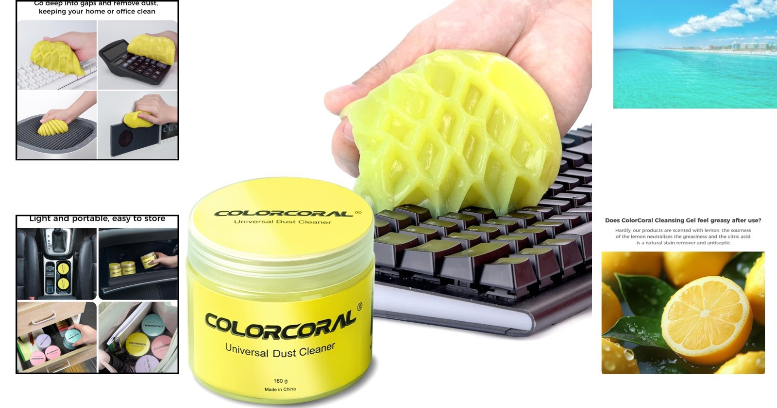 Cleaning Gel Universal Dust Cleaner for PC Keyboard Car Detailing Office Elec…