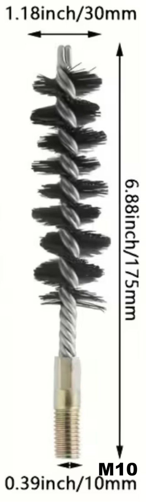 1″ Stainless Steel Cleaning Brush for Vents, Dryer Pipes, Stoves, Chimneys, etc