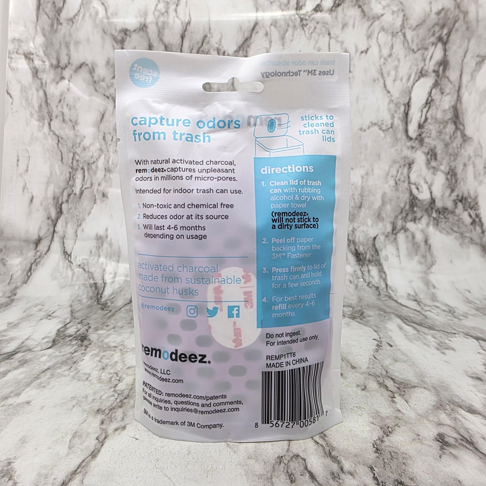Remodeez Trash Can Deodorizer Outsmart Smell Activated Charcoal