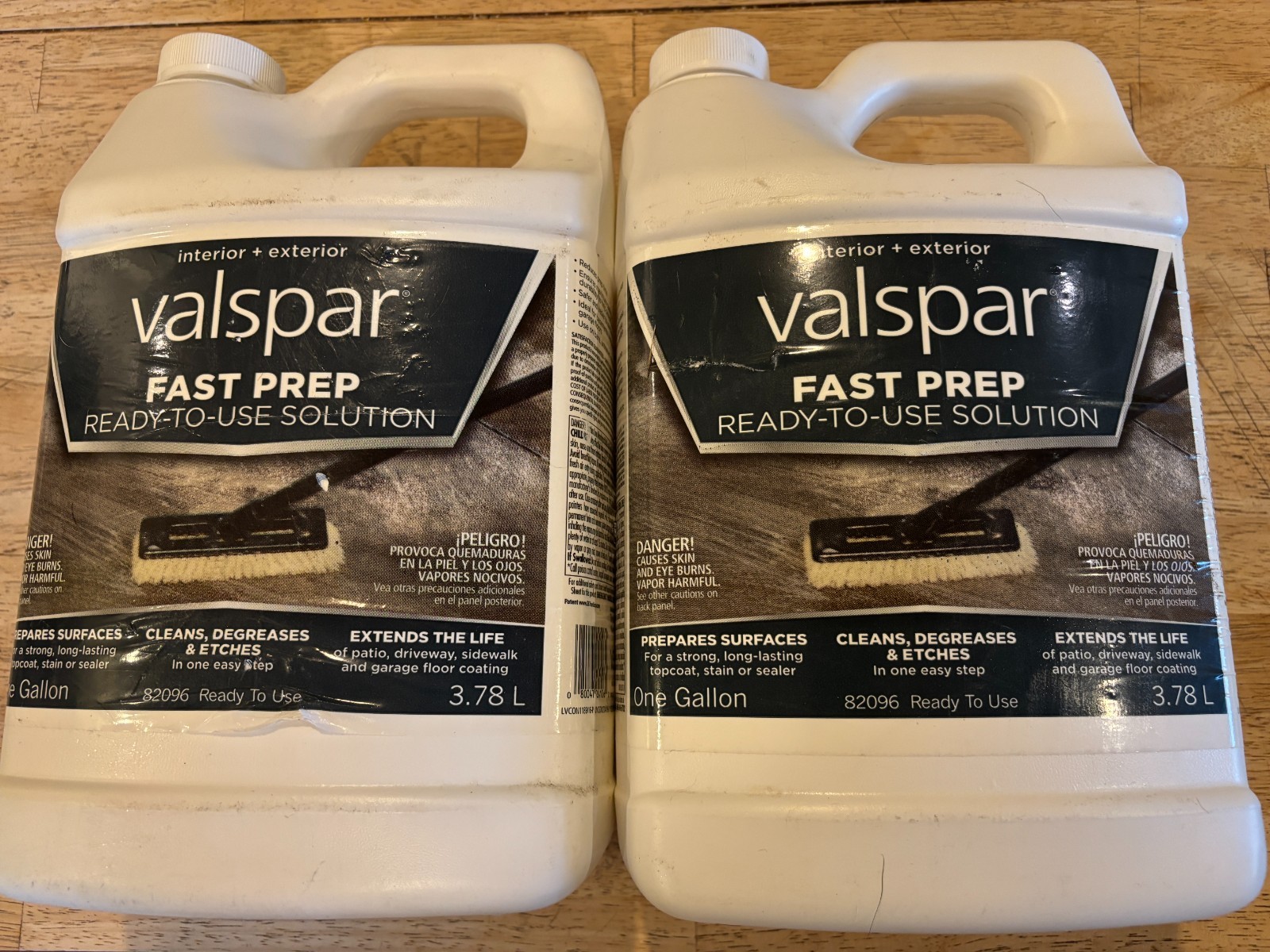 Valspar Fast Prep Indoor/Outdoor Surface Cleaner Solution – Lot 2 – 1 Gallon Ea.