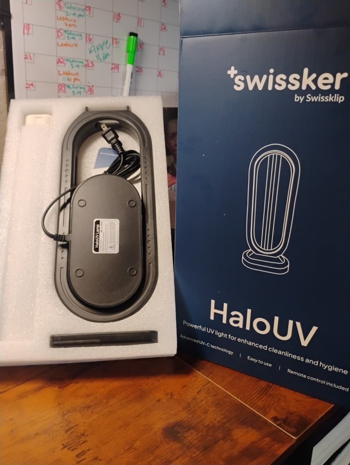 SWISSKER BY SWISSKLIP HALOUV HALO UV UV-C LIGHT HOME DISINFECTION + REMOTE NEW