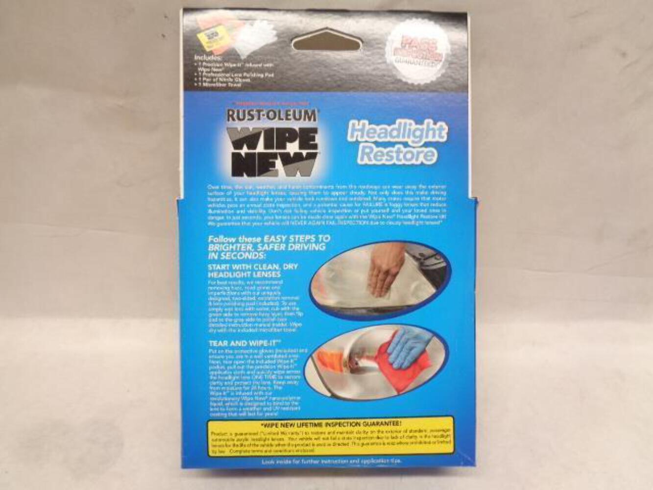 NEW PACK OF 6 RUST-OLEUM WIPE NEW HEADLIGHT RESTORE CLOTH & KIT R28
