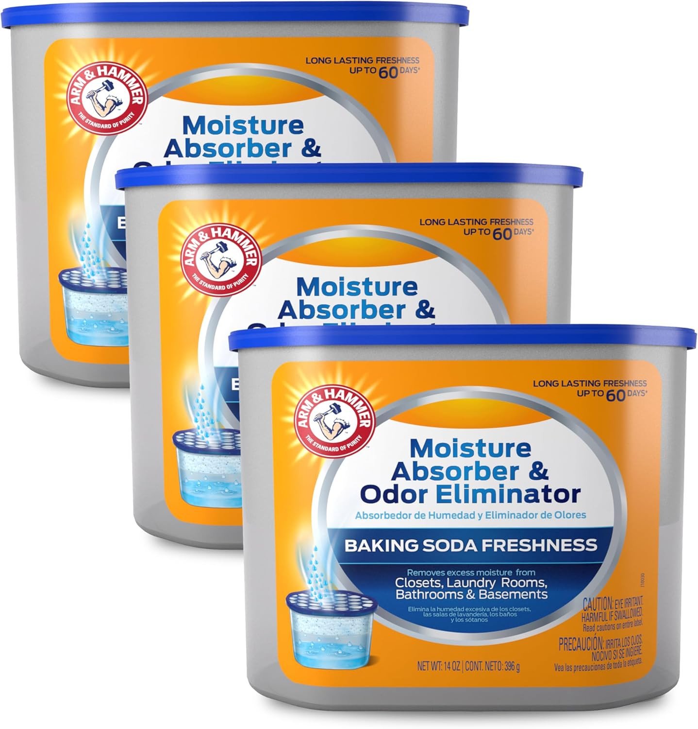 Fragrance Free Refillable Moisture Absorber and Odor Eliminator 14 Oz. Tub