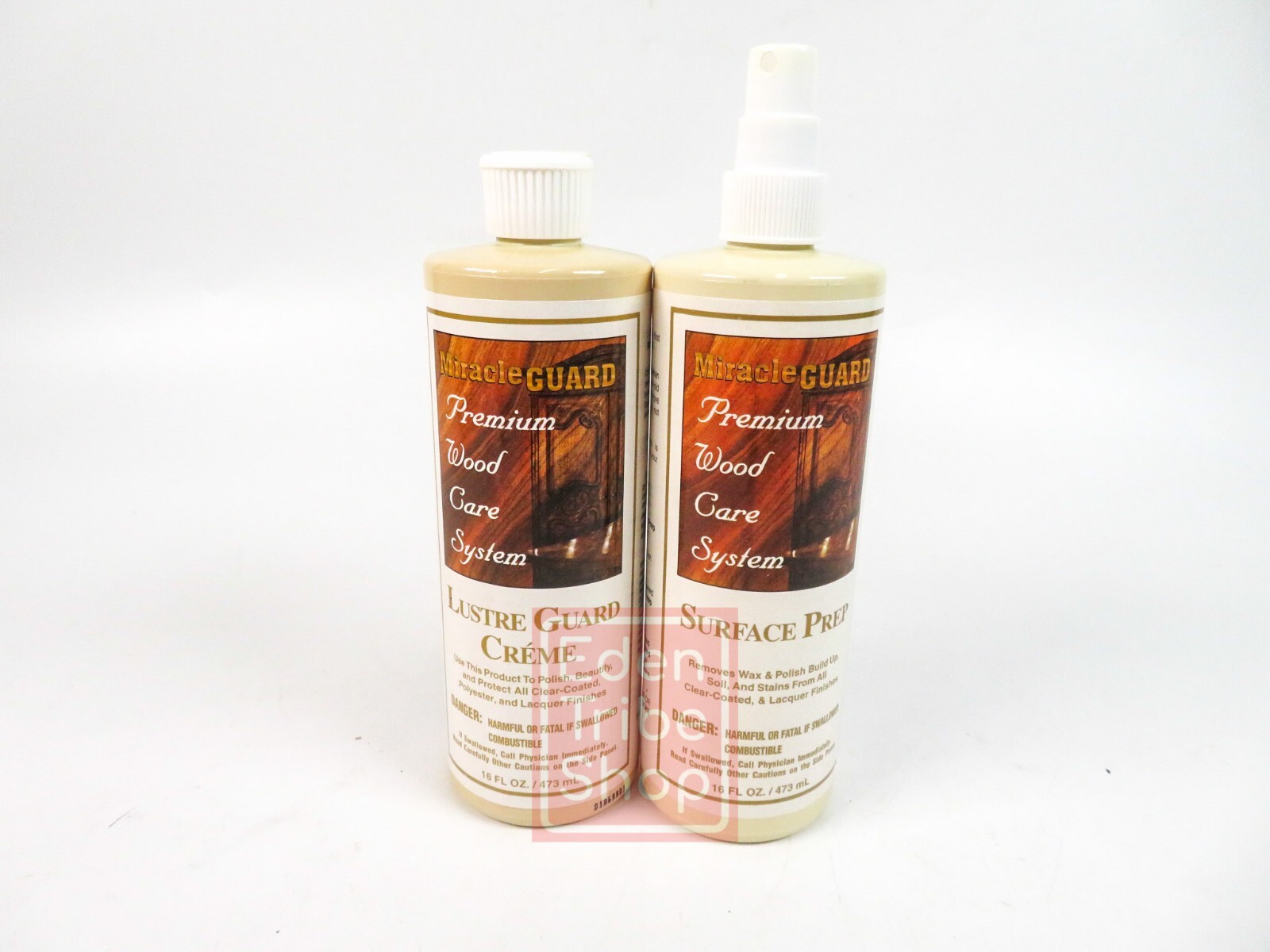 Vintage Miracle Guard Wood Care System Lustre Guard Creme and Surface Prep USED