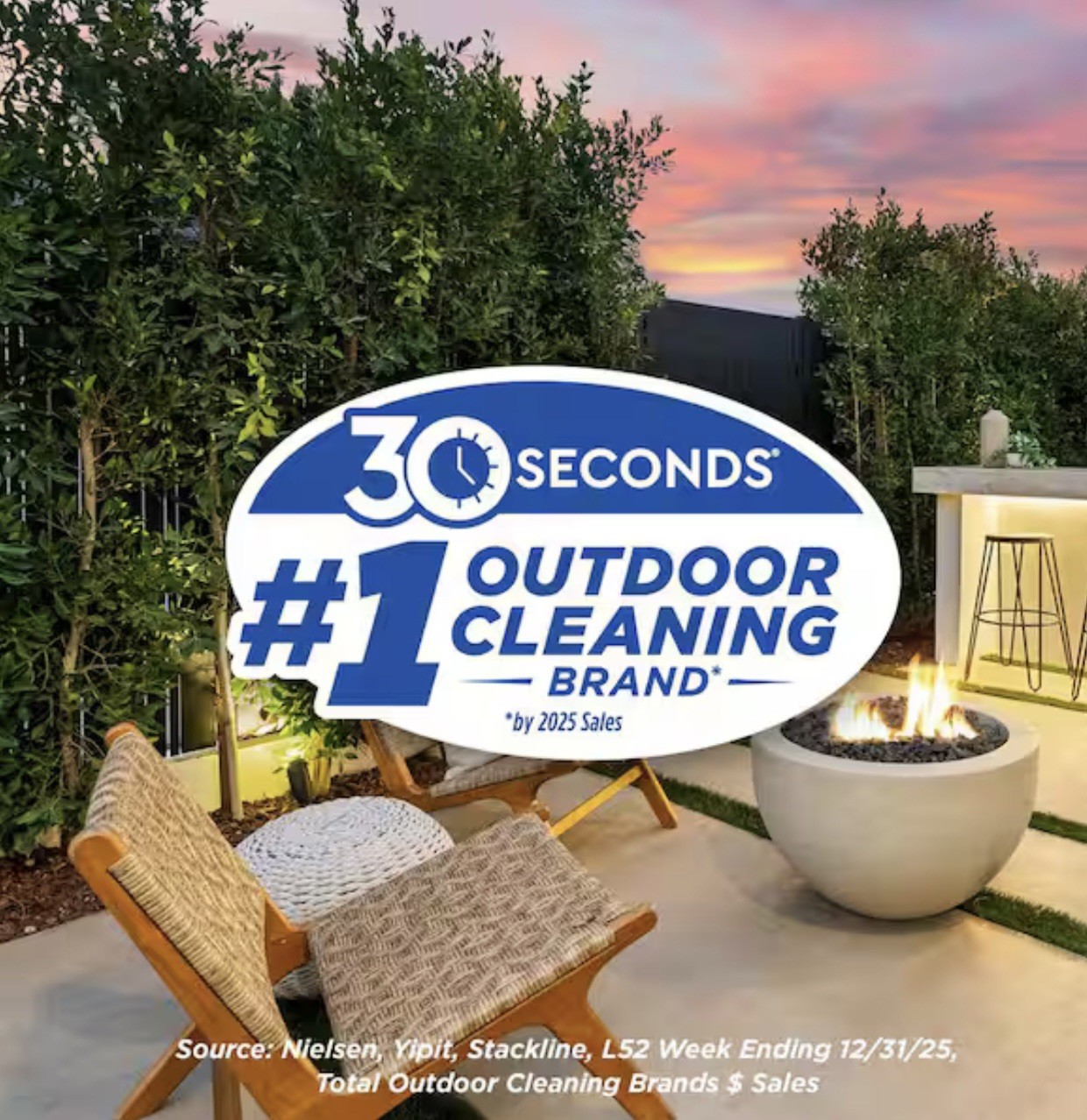 30 Seconds 2.5 Gal. Outdoor Cleaner Concentrate New- Algae, Mildew, Mold, Stains