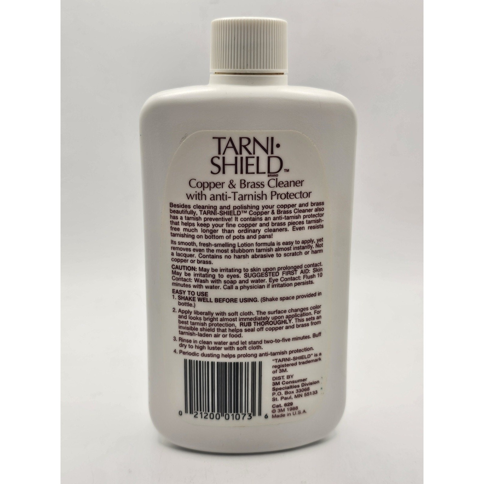 3M Tarni-Shield Copper & Brass Cleaner 10oz 90% Full Discontinued 1988 USED