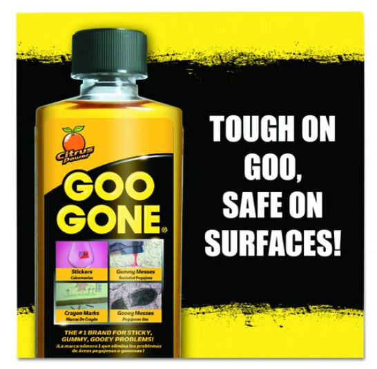 Goo Gone Original Adhesive Remover Citrus Scent 8 oz Bottle Pack of 12 Bulk Case
