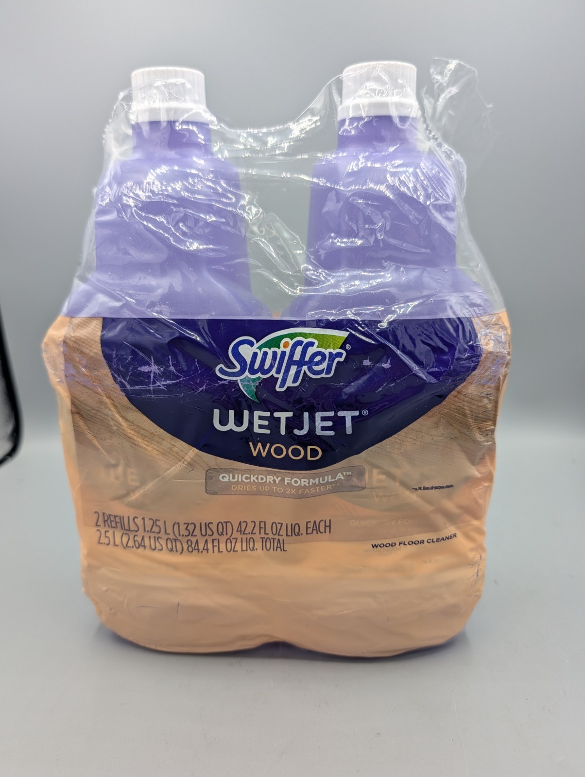 Swiffer Wetjet Wood Floor Cleaner Solution Refill, 42.2 Oz – 2 Pack