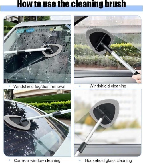 Car Windshield Cleaner Tool, Vehicle Window Detailing Cleaning Kit Color: Gray