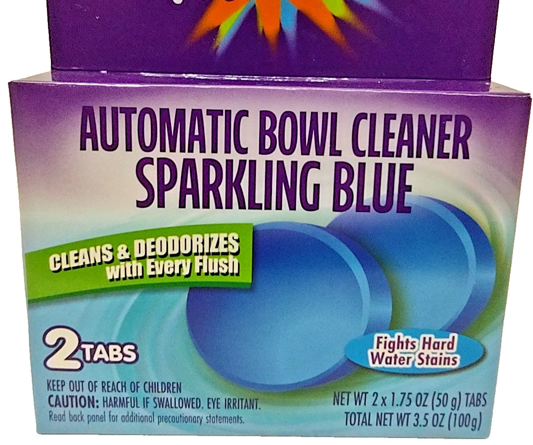 (3 Boxes) newKABOOM Automatic Toilet Bowl Cleaner & Deodorizes S.Blue 2Tabs/Box