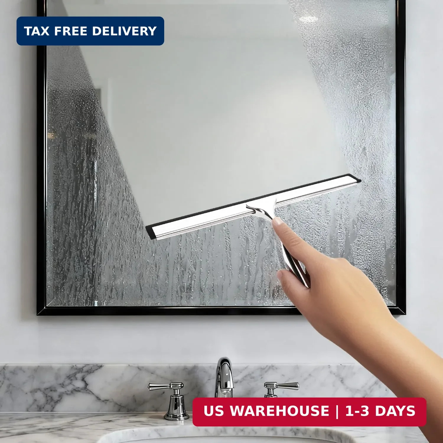 Squeegee for Shower Glass, 10-Inch Shower Squeegee for Glass Doors, All-Purpose
