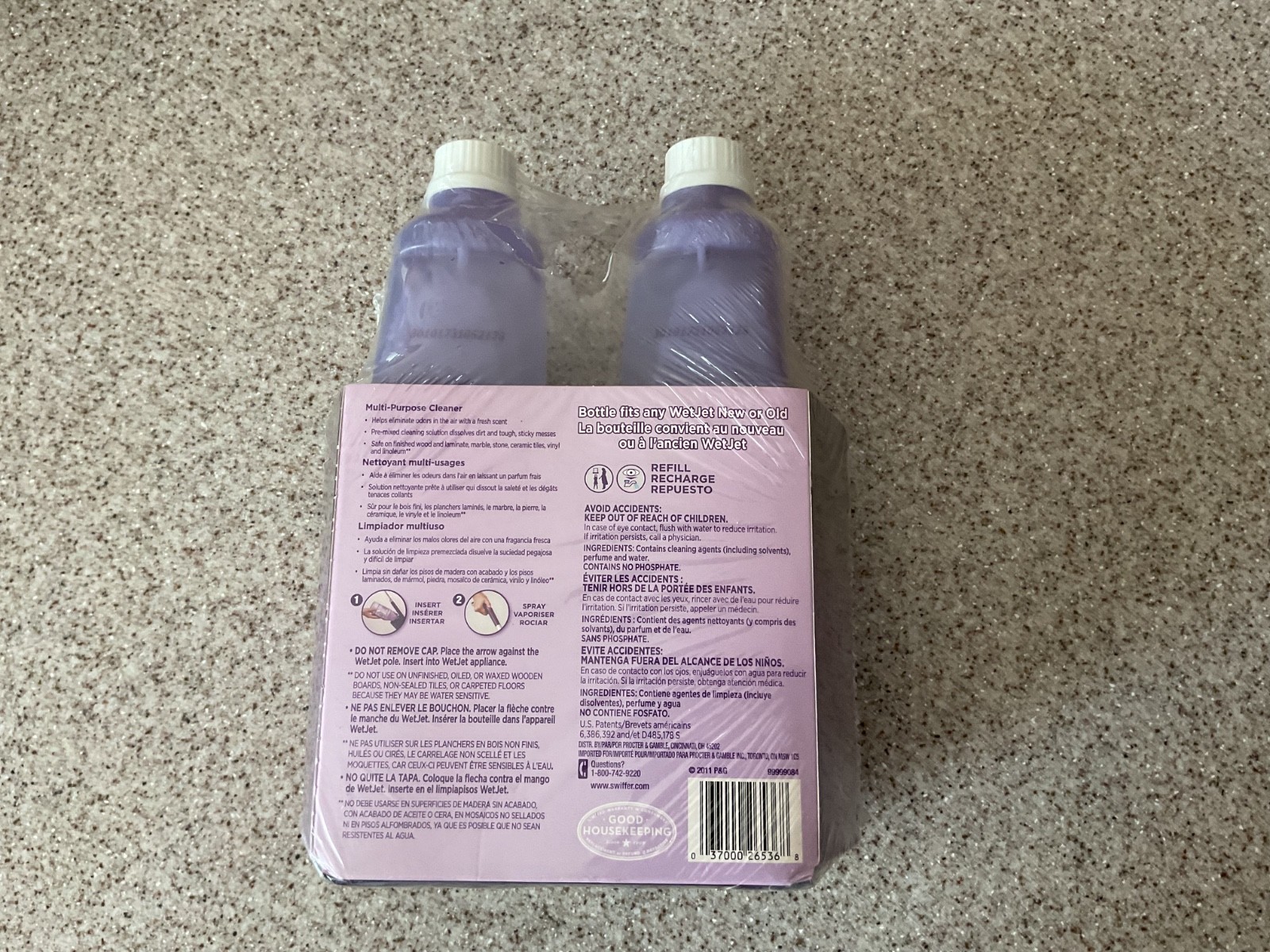Wetjet Multi-Purpose Floor Cleaner Solution with Febreze Refill, Lavender Scent,