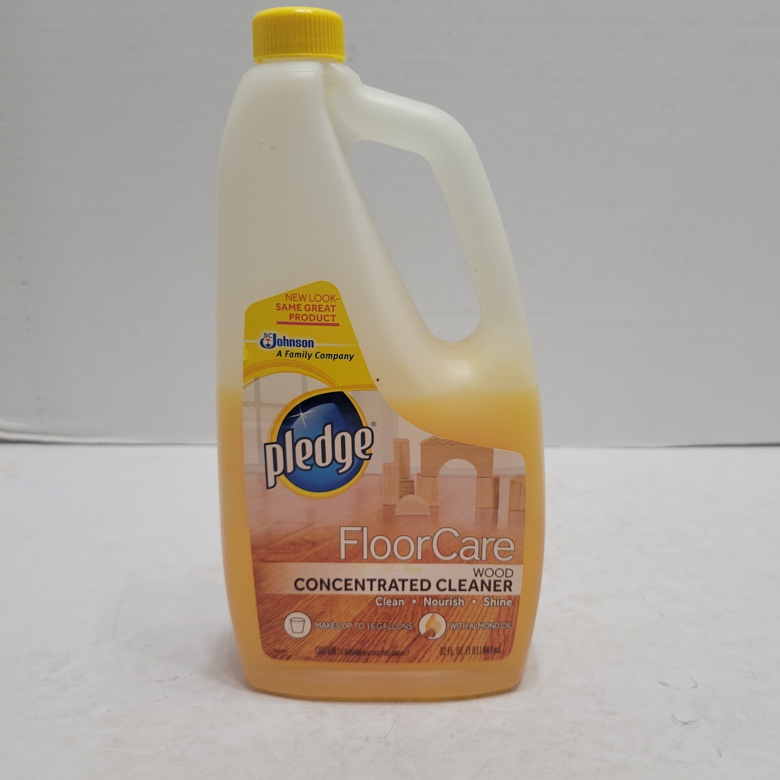 Pledge Floor Care 32oz Concentrated Wood Floor Cleaner With Almond Oil 1/2 Full