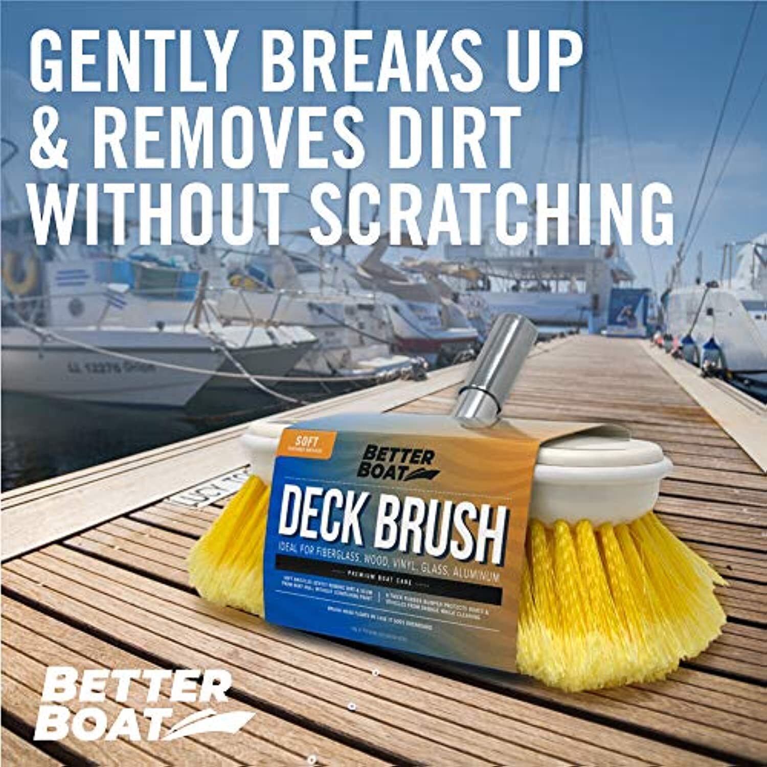 Car Wash Brush & Boat Brush Head Boat Deck Brush Scrubbing Bristle 8″ Scrub