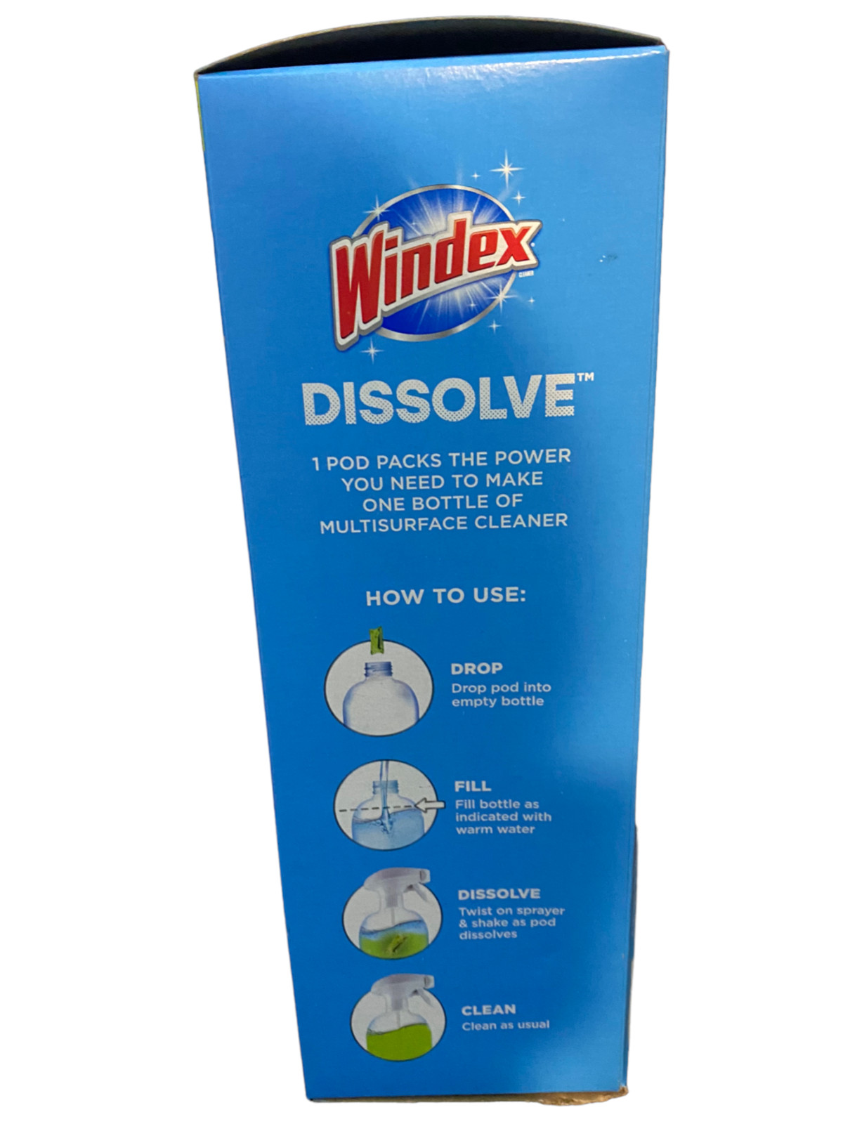 Windex Dissolve Concentrated Pods, Multisurface Cleaner Starter Kit W/ 1 Pod