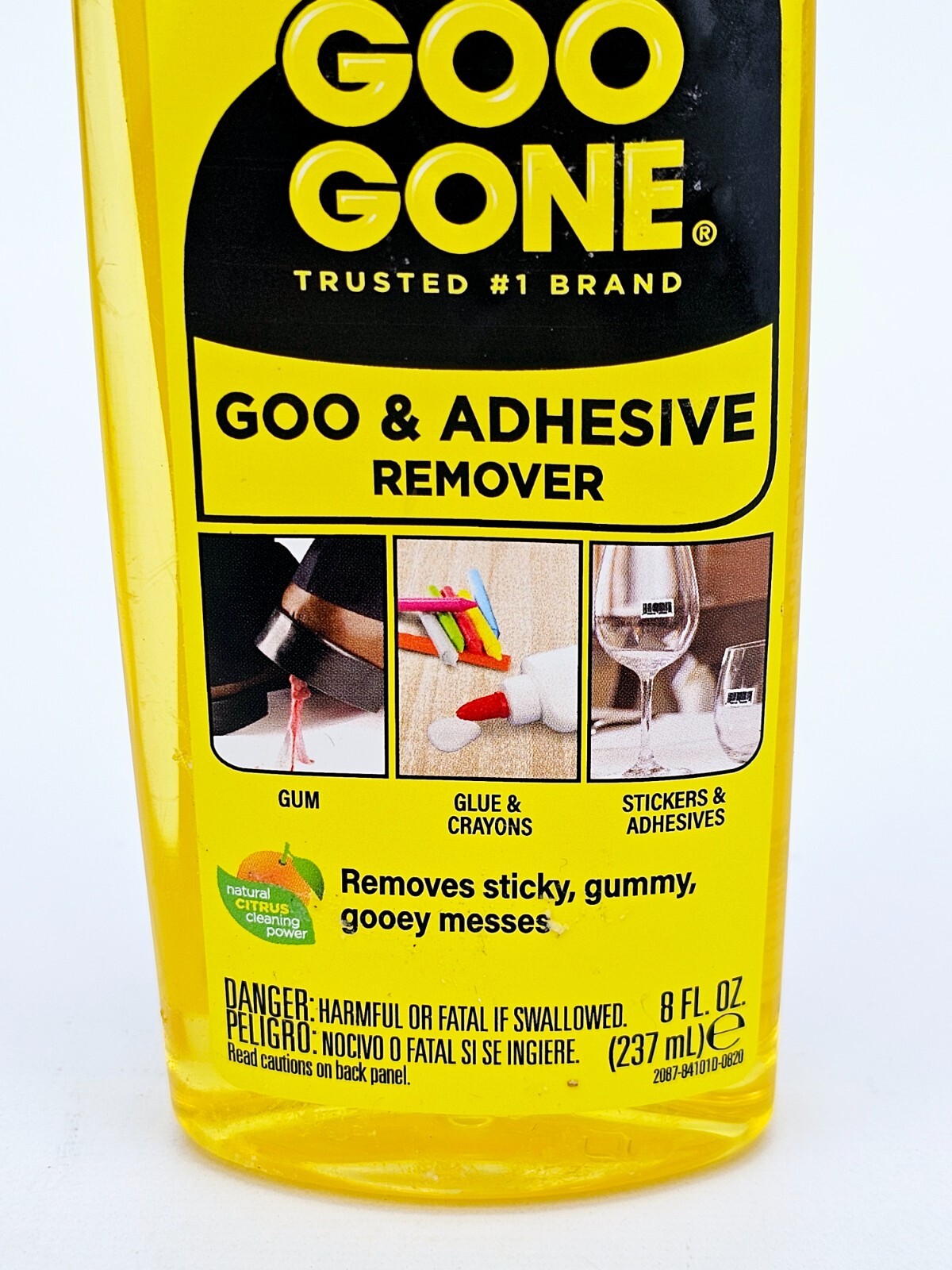 Magic Goo Gone Adhesive Remover Citrus Solvent Removes Gum Grease Tar 8oz Lot 2