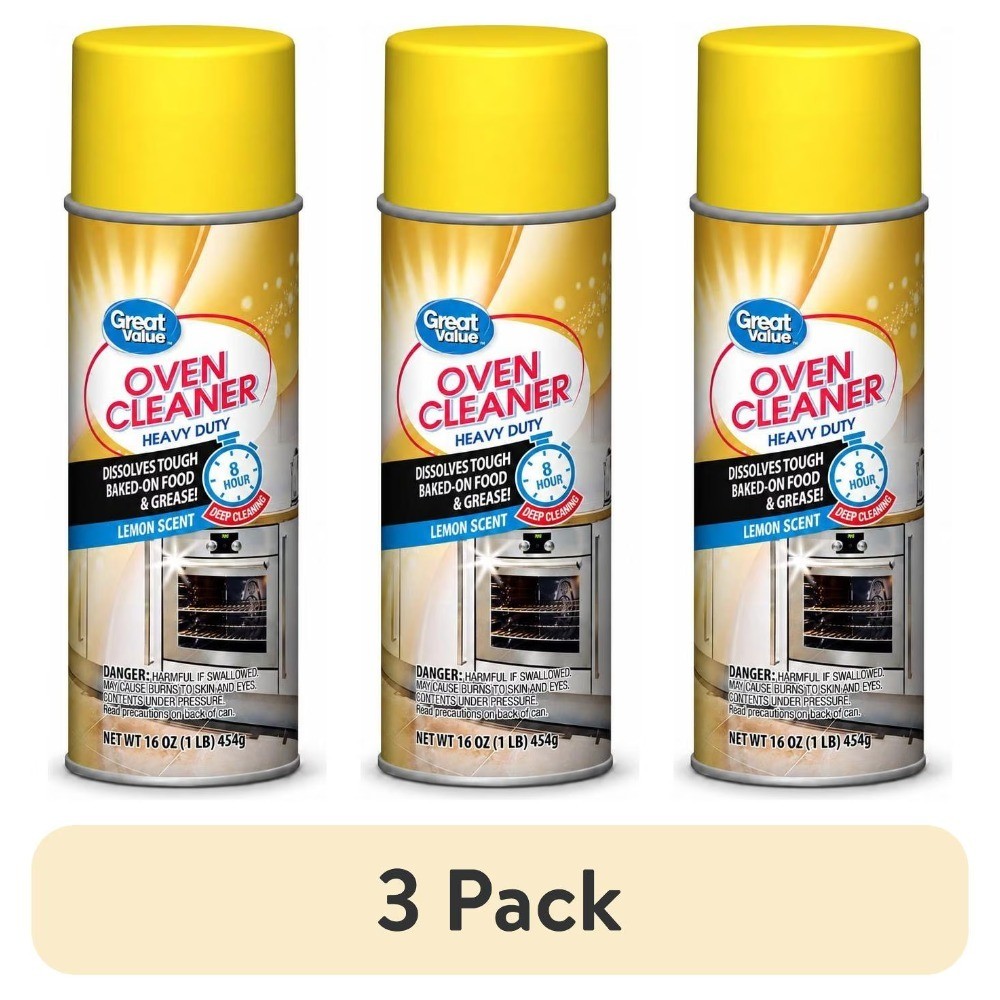 3 Pack Heavy Duty Oven Cleaner Spray 16 Ounce for Commercial Home Kitchen Deep