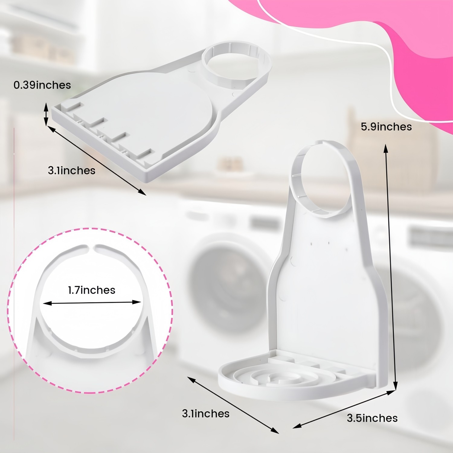 [2 Pack] Laundry Liquid Detergent Drip Catcher/Cup Holder