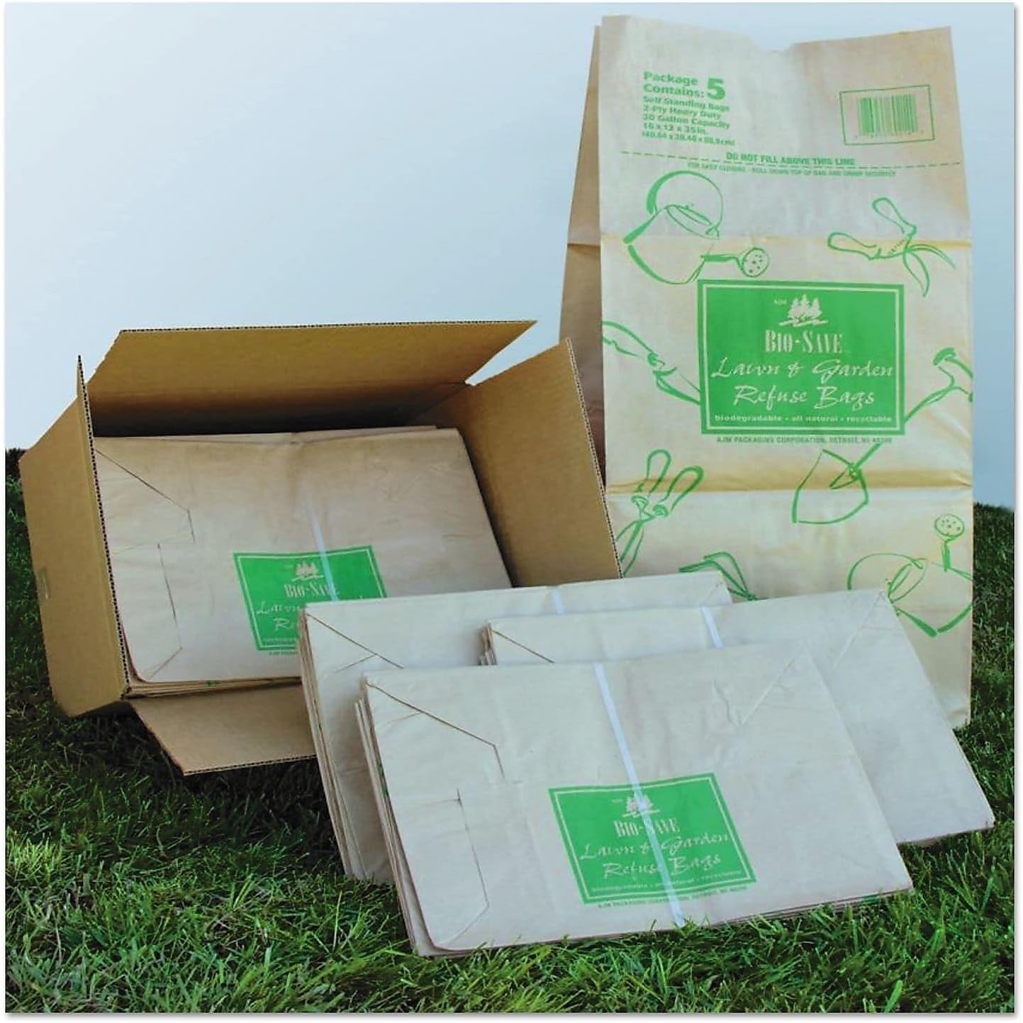 Duro Bag – 30 Gallon Paper Lawn Leaf Bag (50 Count)