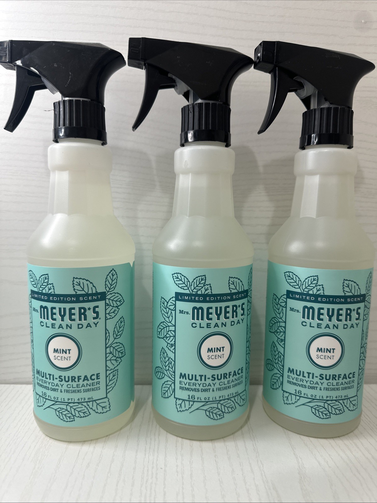 Mrs Meyers Multi-Surface Every Day Spray Cleaner Mint Scent – 16 Oz ea Lot Of 3