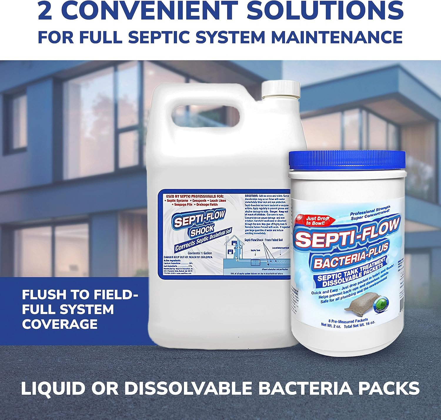Septi-Flow Shock Septic Drainfield Repair Solution, Clears Leach Fields, Dissolv