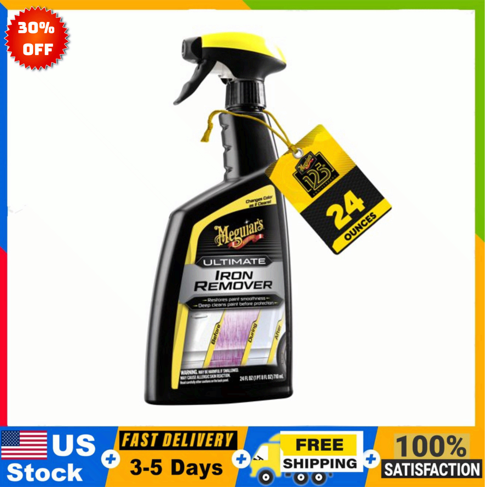 24 oz Meguiar’s Ultimate Iron Remover, Chemical Contaminant Remover