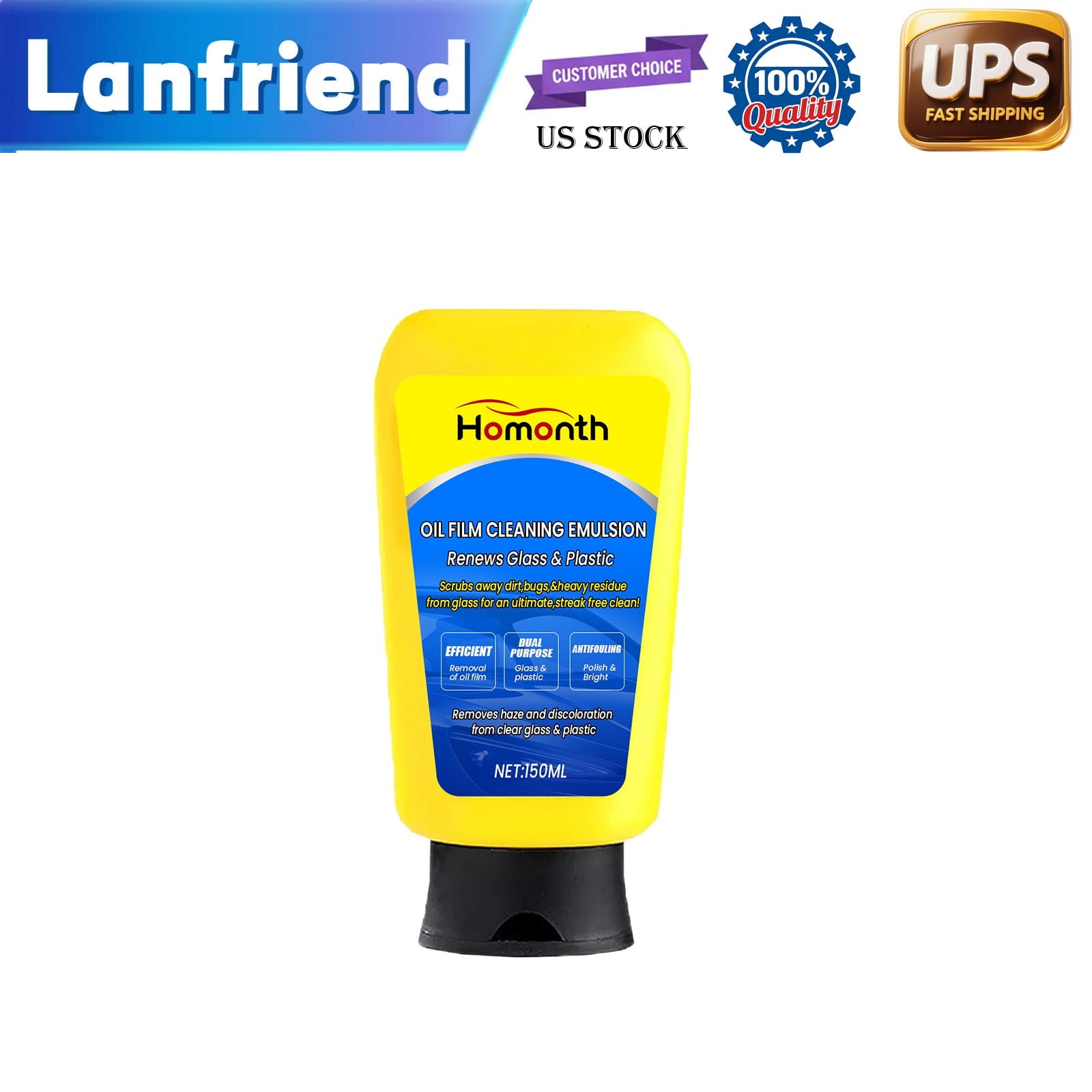 Front Windshield Oil Film Cleaner – Powerful Stain Removing Emulsion 🚗