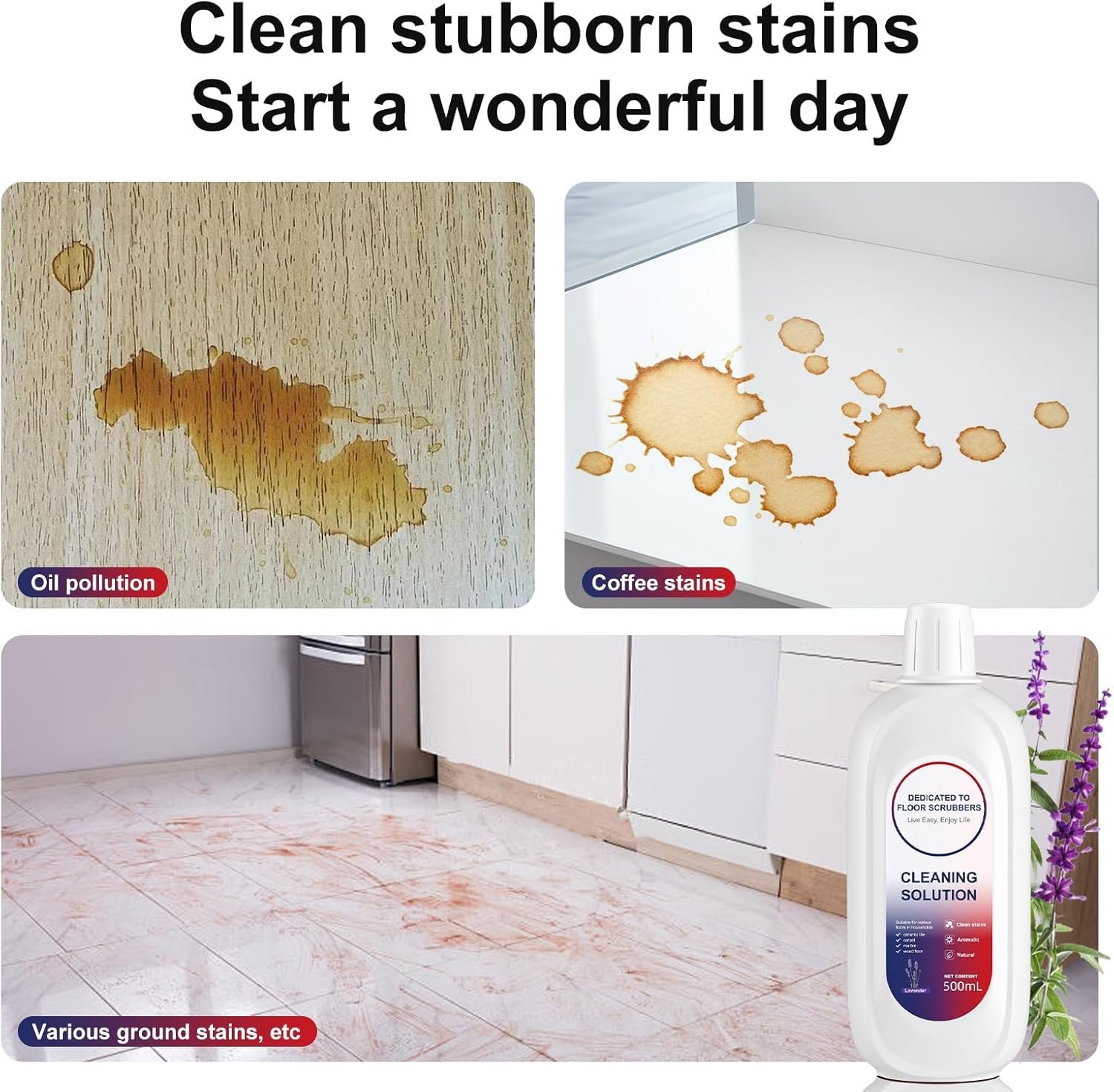 Lavender Scented Floor Cleaning Solution Liquid Concentrate 1 Bottle