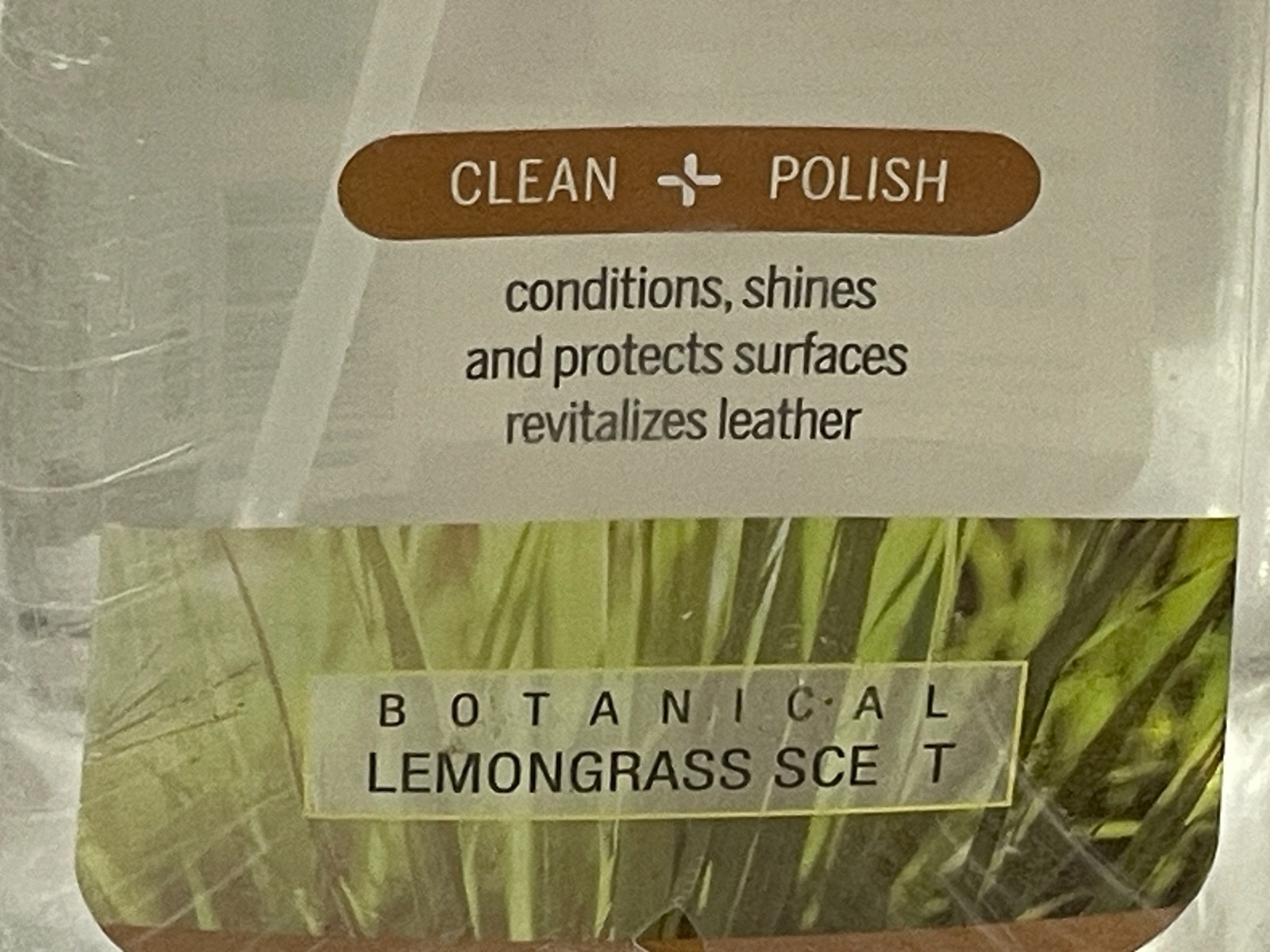 Greenberry Miracle Clear leather surface cleaner polish lemongrass scent 24 oz