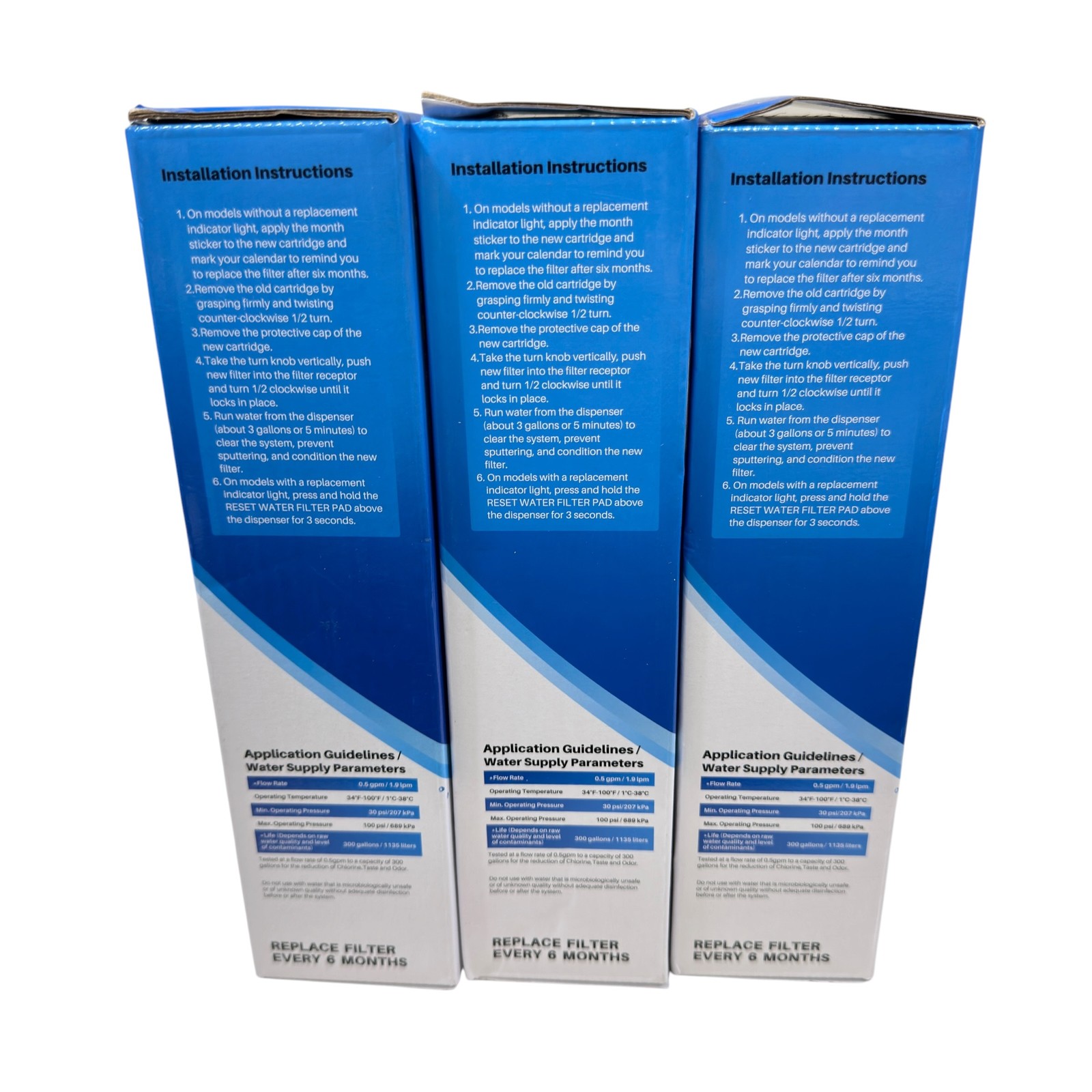 3-Pack ICEPURE RWF0700A Refrigerator Water Filter Replacement NSF Certified
