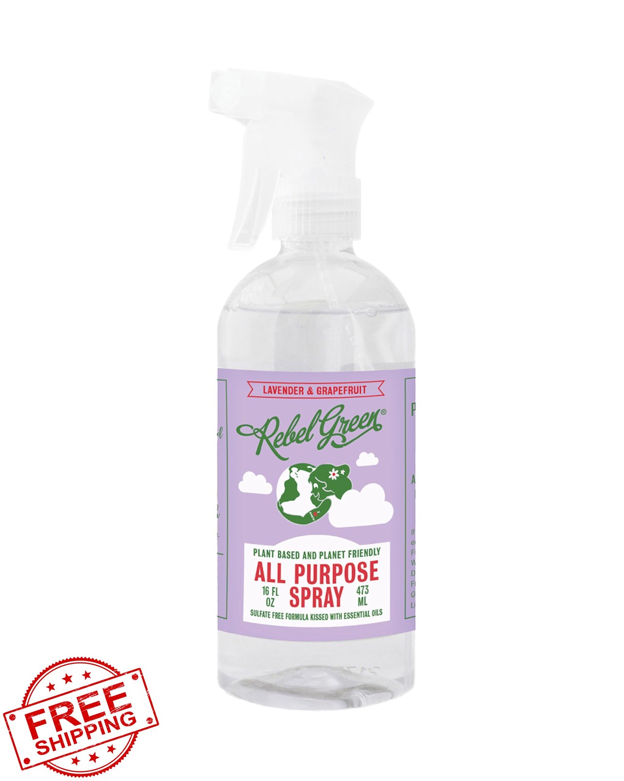 Rebel Green Lavender Grapefruit Cleaner 16 Fl Oz