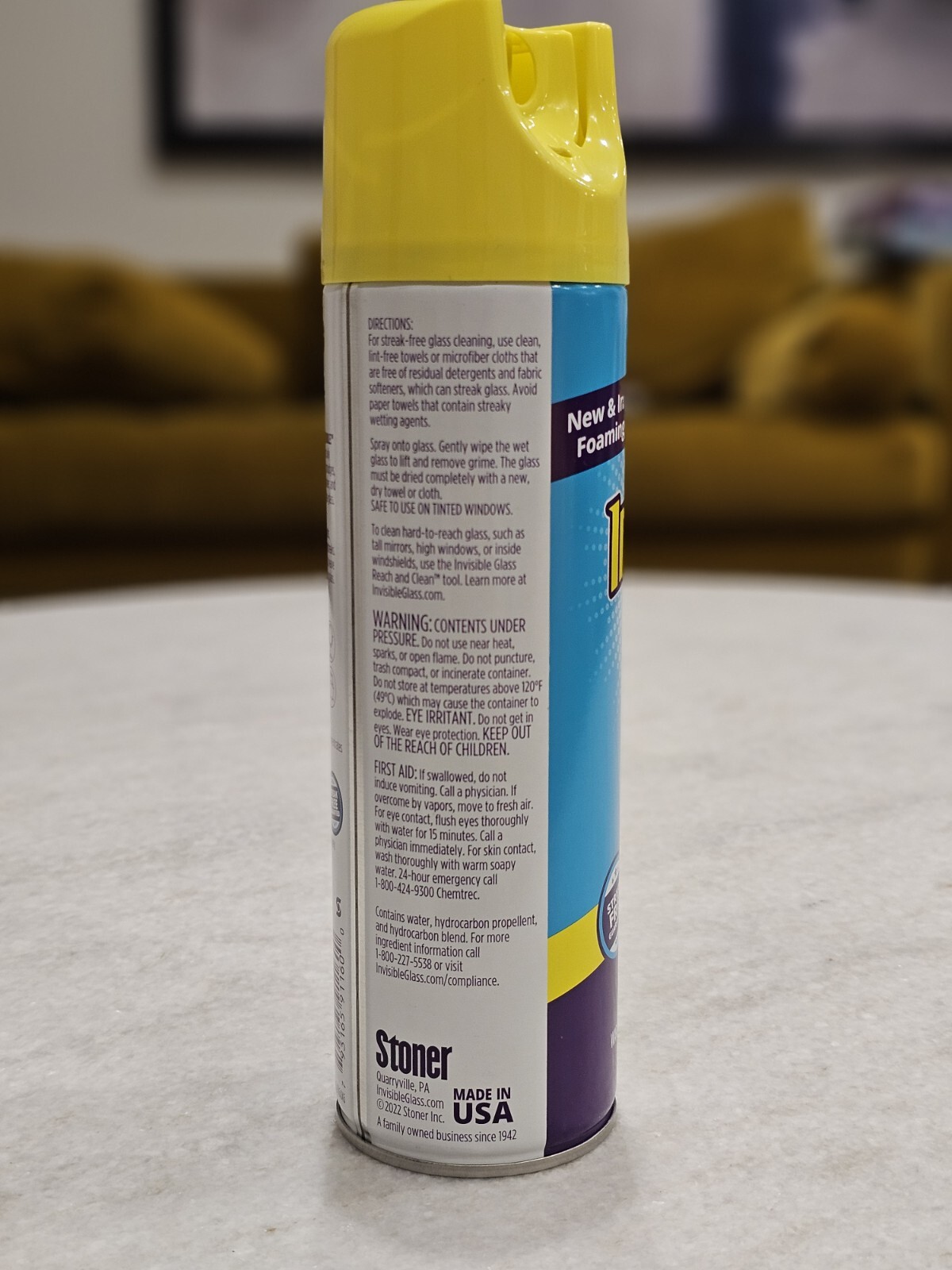 Stoner EZ Grip Invisible Glass Aerosol Spray Glass Cleaner 19 Oz.